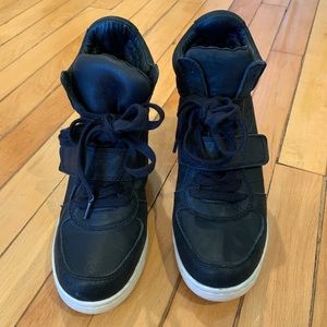 Ash Bowie Leather Wedge Sneaker